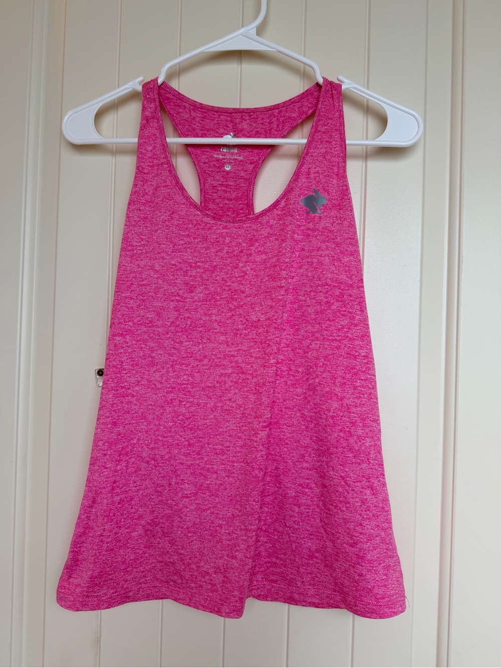 Rabbit Women’s EZ Tank Large Racerback Heather Pink